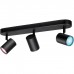 Розумний світильник WIZ IMAGEO Spots накладний точковий 3x5W 2200-6500K RGB Wi-Fi Black (929002659201)