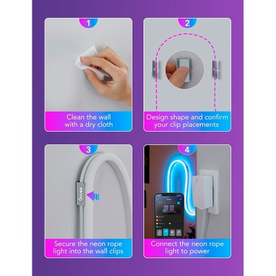 Розумна світлодіодна стрічка GOVEE H61A2 Neon LED Strip Light 5 м White (H61A23D1)