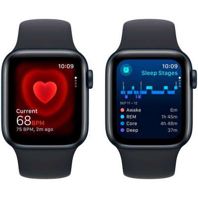 Смарт-годинник APPLE Watch SE 2023 GPS 44mm Midnight Alum Midnight Sp/b - M/L (MRE93QP/A)
