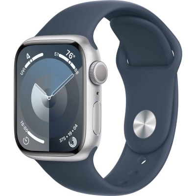 Смарт-годинник APPLE Watch Series 9 GPS 45мм Silver Alum Storm Blue Sp/b - M/L (MR9E3QP/A)