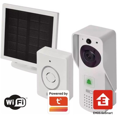 Бездротовий Smart відеодзвінок Emos H4030 на акумуляторі з Wi-Fi та сонячною панеллю (H4030)