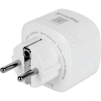 Розумна розетка COLORWAY Wi-Fi CW-SP1A-PTM Розумна розетка COLORWAY Wi-Fi CW-SP1A-PTM