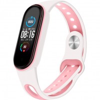 Ремінець BECOVER Sport Style для Xiaomi Mi Smart Band 5 White-Pink (705174) Ремінець BECOVER Sport Style для Xiaomi Mi Smart Band 5 White-Pink (705174)