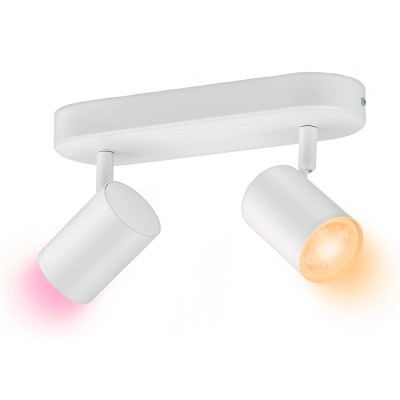 Розумний світильник WIZ IMAGEO Spots накладний точковий 2x5W 2200-6500K RGB Wi-Fi White (929002658801)