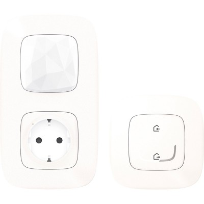 Стартовий пакет Шлюз WiFi + розумна розетка 2К + З 16А 230В + головний бездротової вимикач Я вдома / Я поза домом Legrand Valena Allure with Netatmo (752996)