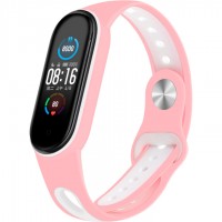 Ремінець BECOVER Sport Style для Xiaomi Mi Smart Band 5 Pink / White (705173) Ремінець BECOVER Sport Style для Xiaomi Mi Smart Band 5 Pink / White (705173)