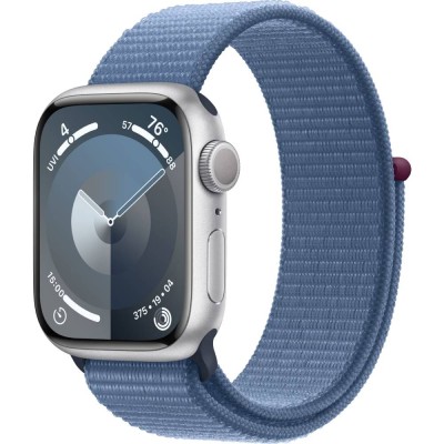 Смарт-годинник APPLE Watch Series 9 GPS 45mm Silver Alum Winter Blue Sp/Loop (MR9F3QP/A)