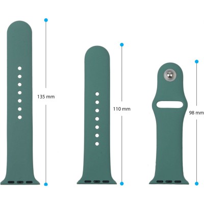Ремінець TPU Armorstandart Sport 2 розміру для Apple Watch 38 мм 40 мм Pine Green (ARM56844) Ремінець TPU Armorstandart Sport 2 розміру для Apple Watch 38 мм 40 мм Pine Green (ARM56844)