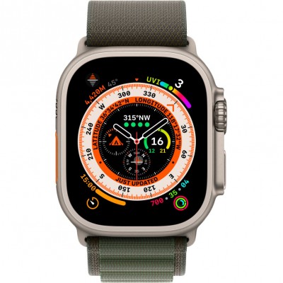 Ремінець Apple Alpine Loop для Apple Watch 49mm Medium Green (MQE33ZM/A)