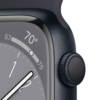 Смарт-годинник APPLE Watch Series 8 GPS 45 Midnight Alum Midnight Sp/B (MNP13UL/A)