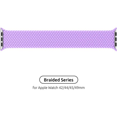 Ремінець ArmorStandart Braided Solo Loop для Apple Watch 42/44/45/49 мм Size 8 (160 мм) Lavender Grey (ARM64911) Ремінець ArmorStandart Braided Solo Loop для Apple Watch 42/44/45/49 мм Size 8 (160 мм) Lavender Grey (ARM64911)