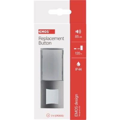 Кнопка дверного дзвінка EMOS P5760T Silver Кнопка дверного дзвінка EMOS P5760T Silver
