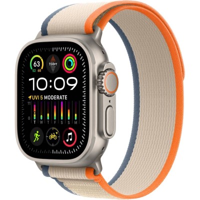 Смарт-годинник APPLE Watch Ultra 2 GPS + Cellular, 49mm Titan Orange/Beige Trail Loop - M/L (MRF23UL/A)