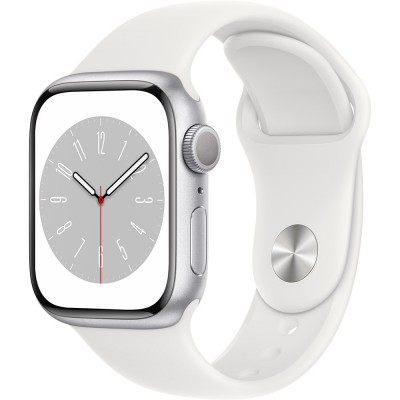 Смарт-годинник APPLE Watch Series 8 GPS 41 Silver Alum White Sp/B (MP6K3UL/A)