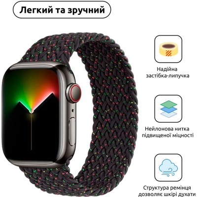 Ремінець ARMORSTANDART Braided Solo Loop Apple Watch 38/40/41mm Black Unity Size 2 120mm (ARM64894) Ремінець ARMORSTANDART Braided Solo Loop Apple Watch 38/40/41mm Black Unity Size 2 120mm (ARM64894)