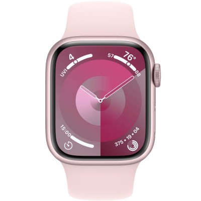 Смарт-годинник APPLE Watch Series 9 GPS 41mm Pink Alum Light Pink Sp/b - S/M (MR933QP/A) Смарт-годинник APPLE Watch Series 9 GPS 41mm Pink Alum Light Pink Sp/b - S/M (MR933QP/A)