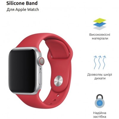Ремінець ArmorStandart Sport Band (3 Straps) для Apple Watch 42/44/45/49mm Red (ARM49068) Ремінець ArmorStandart Sport Band (3 Straps) для Apple Watch 42/44/45/49mm Red (ARM49068)