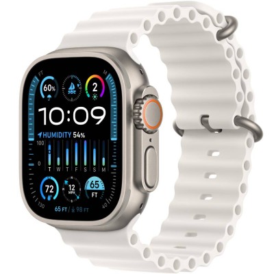Смарт-годинник APPLE Watch Ultra 2 GPS + Cellular, 49mm Titan White Ocean Band (MREJ3UL/A)