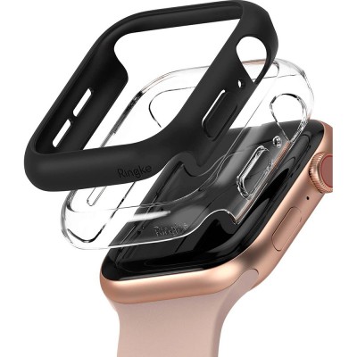 Захисна накладка Ringke Slim Case для Apple Watch 4/5/6/SE 44 мм Matte Black Clear (RCA4909) Захисна накладка Ringke Slim Case для Apple Watch 4/5/6/SE 44 мм Matte Black Clear (RCA4909)