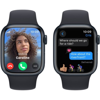 Смарт-годинник APPLE Watch Series 9 GPS 41mm Midnight Alum Midnight Sp/b - M/L (MR8X3QP/A) Смарт-годинник APPLE Watch Series 9 GPS 41mm Midnight Alum Midnight Sp/b - M/L (MR8X3QP/A)