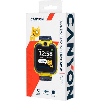 Смарт-годинник CANYON Tony KW-31 Yellow / Gray (CNE-KW31YB)