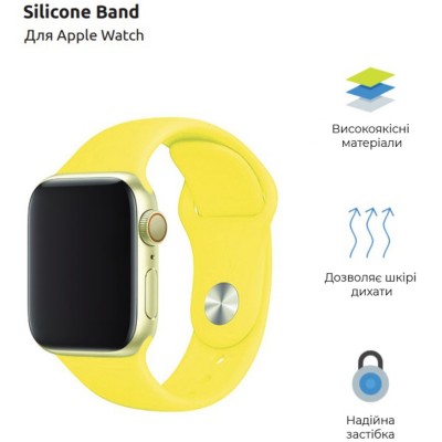 Ремінець ArmorStandart Sport Band (3 Straps) для Apple Watch 42/44/45/49mm Yellow (ARM49073) Ремінець ArmorStandart Sport Band (3 Straps) для Apple Watch 42/44/45/49mm Yellow (ARM49073)