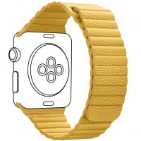 Ремінець ArmorStandart Leather Loop для Apple Watch 42/44/45/49mm Yellow (ARM57842) Ремінець ArmorStandart Leather Loop для Apple Watch 42/44/45/49mm Yellow (ARM57842)