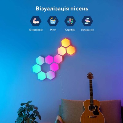 Розумний світильник Govee H6061 Glide Hexa Light Panels 10 шт RGB (B6061301)