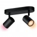 Розумний світильник WIZ IMAGEO Spots накладний точковий 2x5W 2200-6500K RGB Wi-Fi Black (929002659101)
