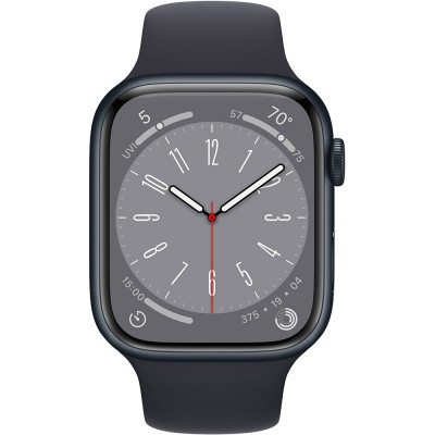 Смарт-годинник APPLE Watch Series 8 GPS 45 Midnight Alum Midnight Sp/B (MNP13UL/A)