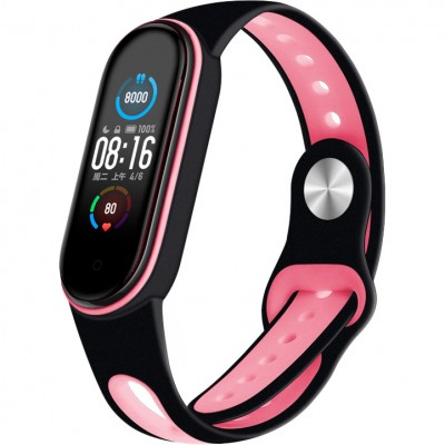 Ремінець BECOVER Sport Style для Xiaomi Mi Smart Band 5 Black-Pink (705167) Ремінець BECOVER Sport Style для Xiaomi Mi Smart Band 5 Black-Pink (705167)