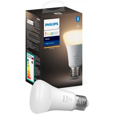 Розумна лампа Philips Hue Single Bulb E27 9W (60 Вт) 2700K White Bluetooth діміруемая (929001821618)