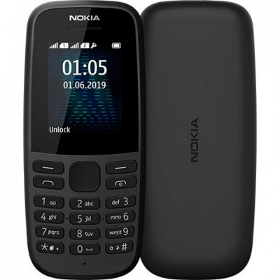 Мобільний телефон NOKIA 105 TA-1203 Black (16KIGB01A13) Мобільний телефон NOKIA 105 TA-1203 Black (16KIGB01A13)