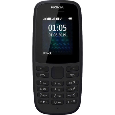 Мобільний телефон Nokia 105 TA-1203 Single Sim 2019 Black Slim Box (без зарядного пристрою) Мобільний телефон Nokia 105 TA-1203 Single Sim 2019 Black Slim Box (без зарядного пристрою)