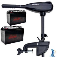 Лодочный электромотор Fisher 55 + два аккумулятора AGM 80Ah Лодочный электромотор Fisher 55 + два аккумулятора AGM 80Ah