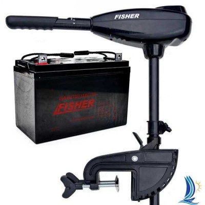 Лодочный электромотор Fisher 26 аккумулятор AGM 80Ah Лодочный электромотор Fisher 26 аккумулятор AGM 80Ah