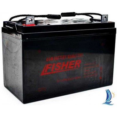 Лодочный электромотор Fisher 46 аккумулятор AGM 120Ah