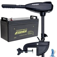 Лодочный электромотор Fisher 32 аккумулятор Gel 80Ah