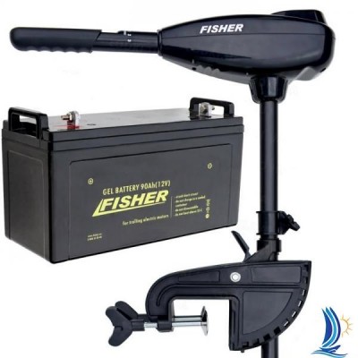 Лодочный электромотор Fisher 26 аккумулятор Gel 80Ah Лодочный электромотор Fisher 26 аккумулятор Gel 80Ah