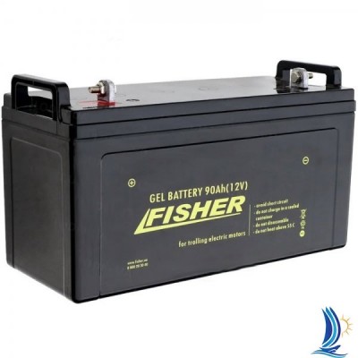Лодочный электромотор Fisher 26 аккумулятор Gel 80Ah