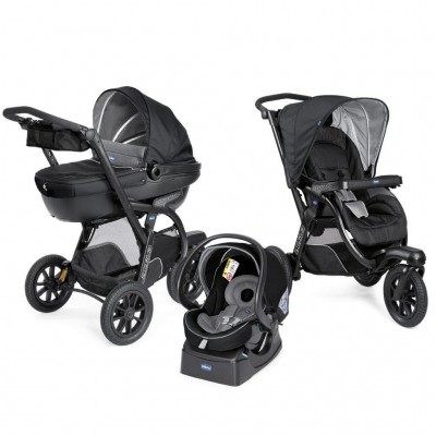 Коляска Chicco 3 в 1 Trio Active3 Top Чорна (79270.51) Коляска Chicco 3 в 1 Trio Active3 Top Чорна (79270.51)