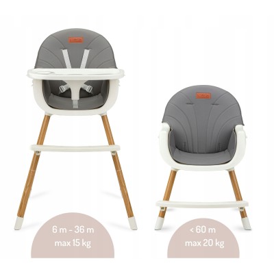 Стілець для годування MoMi Flovi dark grey (KRKA00020) Стілець для годування MoMi Flovi dark grey (KRKA00020)