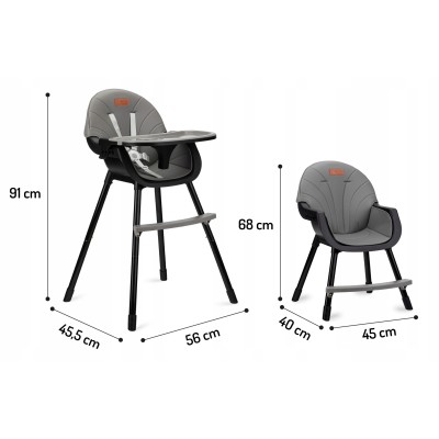 Стілець для годування MoMi JUA Flovi black (KRKA00018) Стілець для годування MoMi JUA Flovi black (KRKA00018)