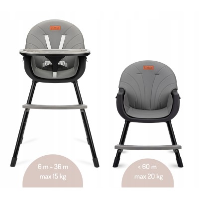 Стілець для годування MoMi JUA Flovi black (KRKA00018) Стілець для годування MoMi JUA Flovi black (KRKA00018)
