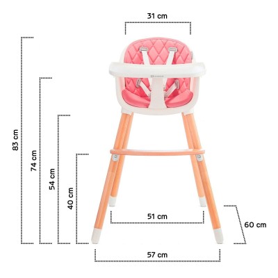 Стілець для годування Kinderkraft Sienna Pink (5902533915132) Стілець для годування Kinderkraft Sienna Pink (5902533915132)