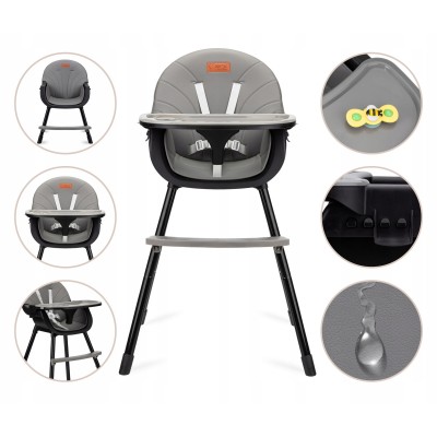 Стілець для годування MoMi JUA Flovi black (KRKA00018) Стілець для годування MoMi JUA Flovi black (KRKA00018)