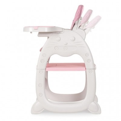 Стілець для годування Bambi 2 в 1 pink (M 3612-8 pink) Стілець для годування Bambi 2 в 1 pink (M 3612-8 pink)